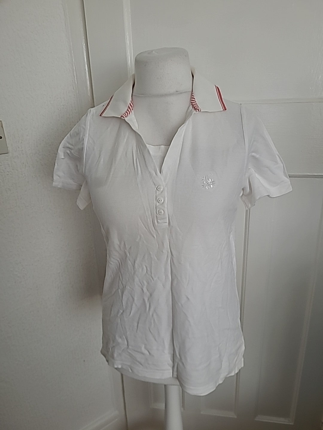 Mens Bm Casual Size Small White Polo
