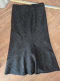 Papaya Tailoring 12 Flecked Black Long Length Lined Skirt