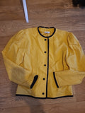 Ladies Jean Claire Size Euro 36 Yellow Buttoned Blazer