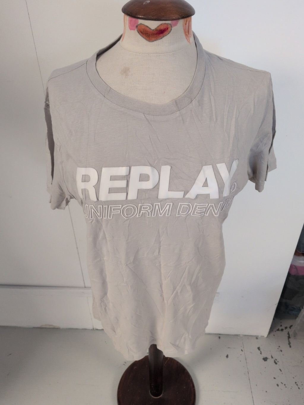 Replay Medium Grey Print Short Sleeve T-shirt