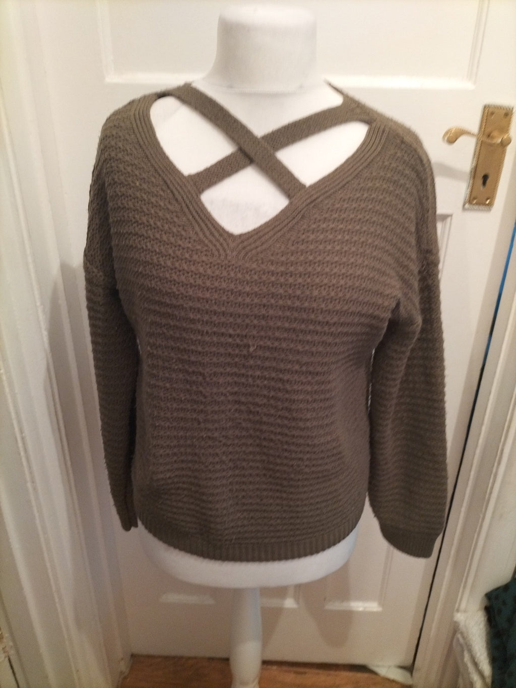 Primark 10-12 Dark Green Knit Jumper