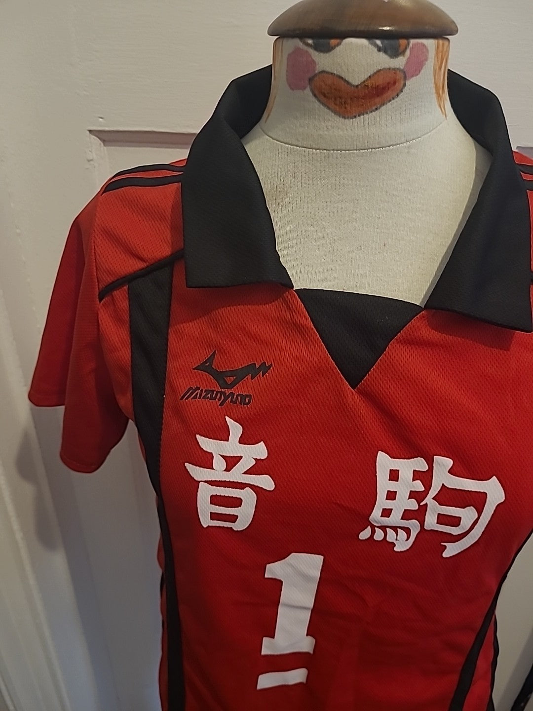 Ladies Size Small Red Black Sports Polo