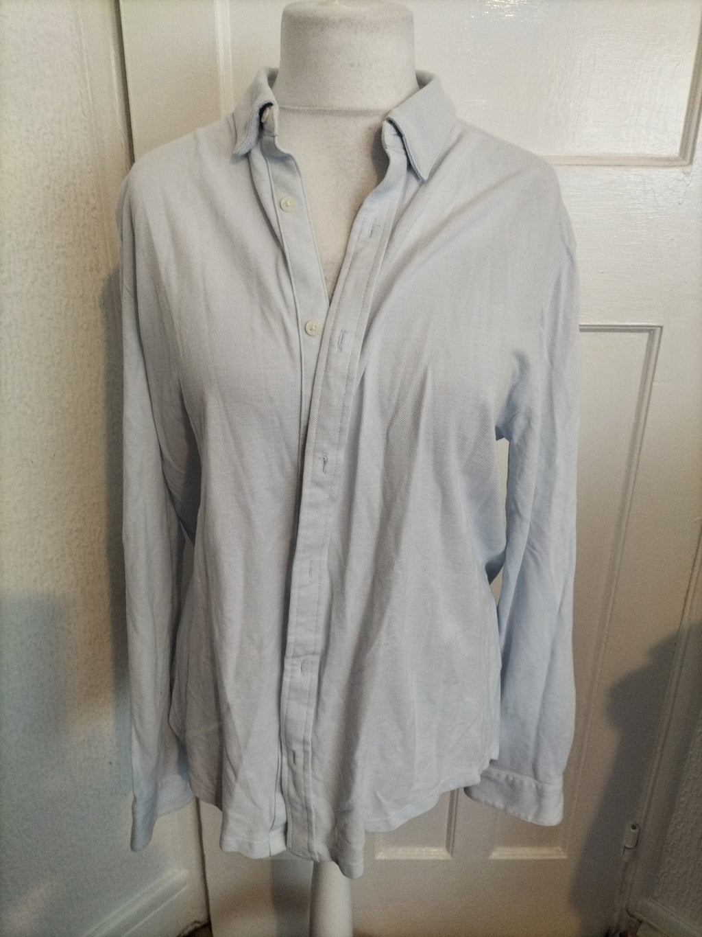 Mens Matalan Size XL Pale Blue Long Sleeved Shirt