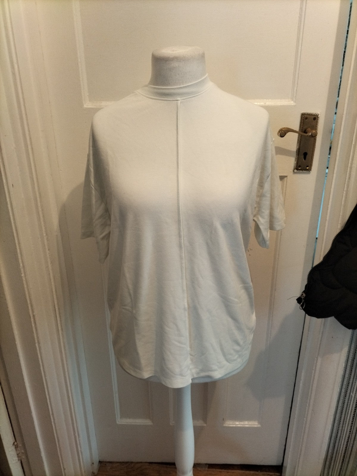 Ladies Tu Size 12 White Short Sleeved Tshirt Oversized