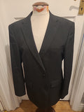 Mens Thomas Nash 42R Black Pinstripe Lined Padded Blazer