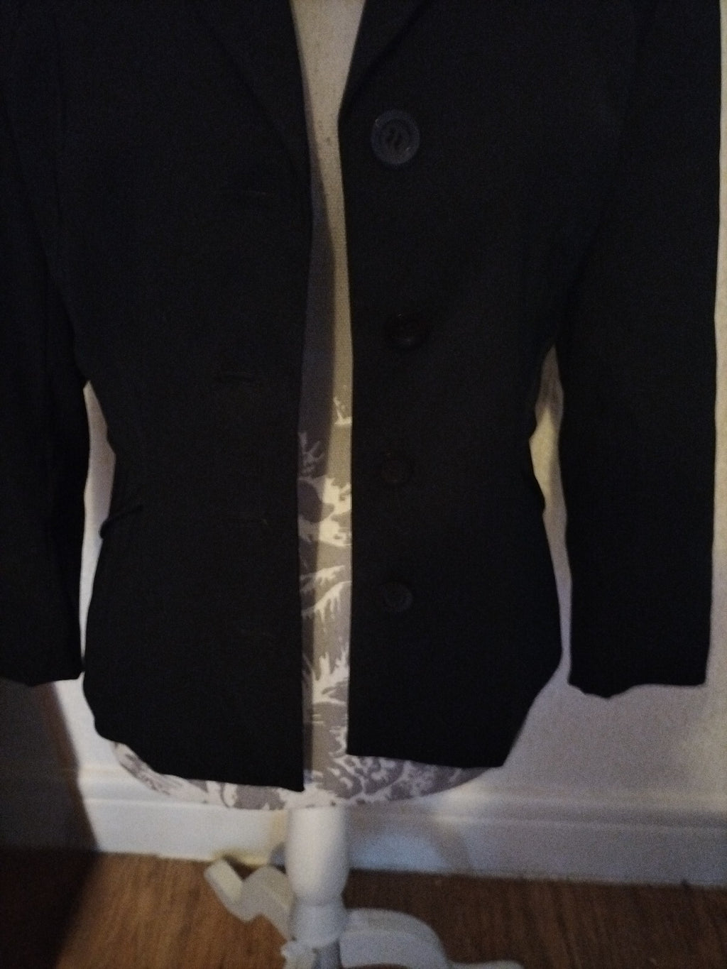 Ladies Apart Size 10 Black Padded Lined Blazer