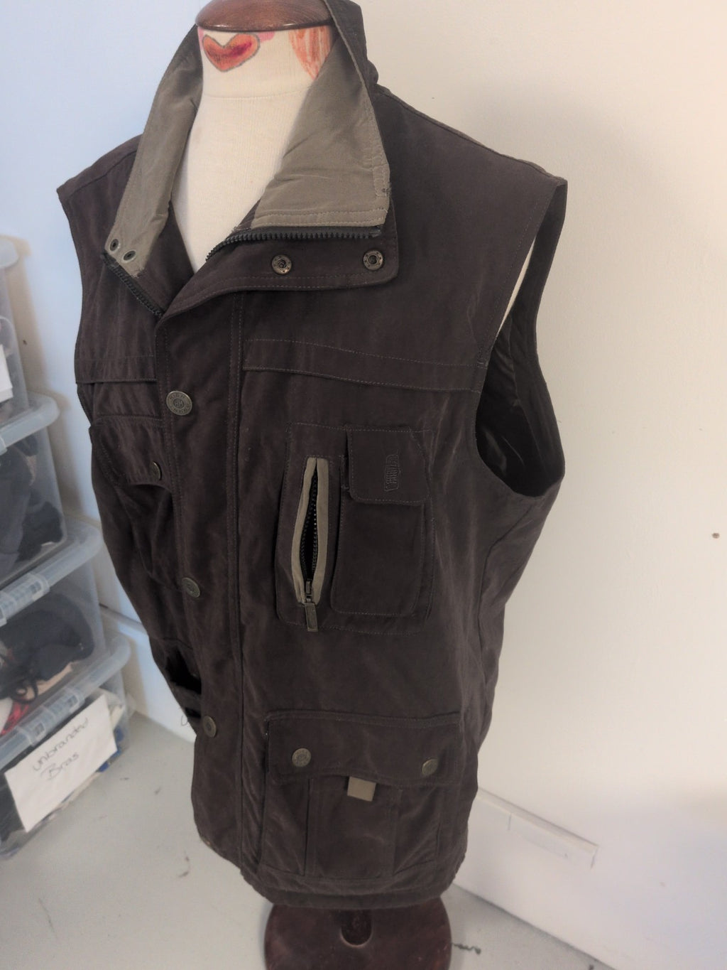 High Mount 2XL Dark Khaki Sleeveless Jacket