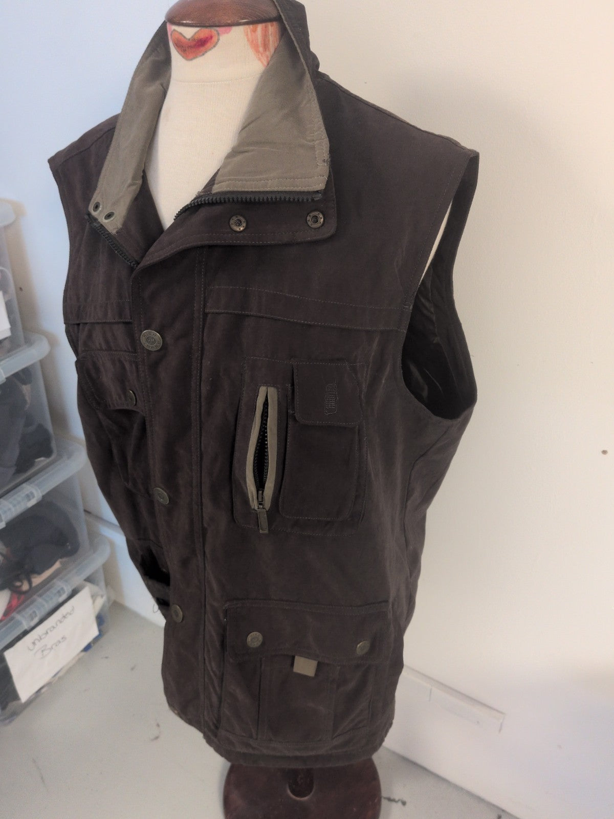 High Mount 2XL Dark Khaki Sleeveless Jacket