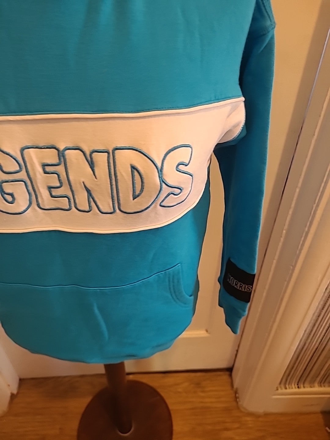 Ladies Norris Nutz Size 12 Teal Hoodie