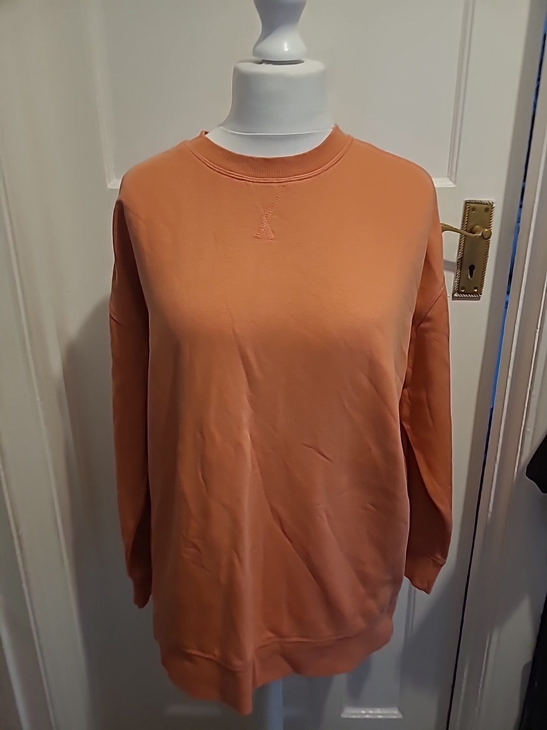 Ladies Tu Size M Peach Long Sleeved Pullover Jumper