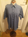 Mens Marks And Spencer Size 16" Lavender Short Sleeved Shirt