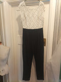 Ladies Ashley Brooke Size 8 Black/White Jumpsuit