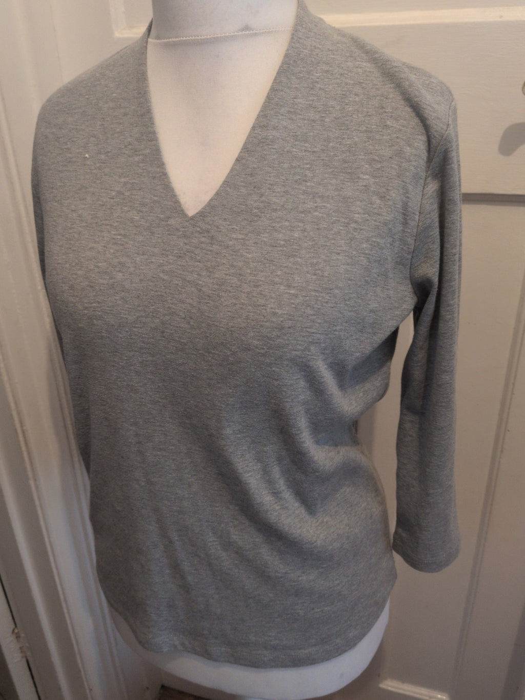 Viz.A.viz 14 V Neck Grey Long Sleeve T-shirt