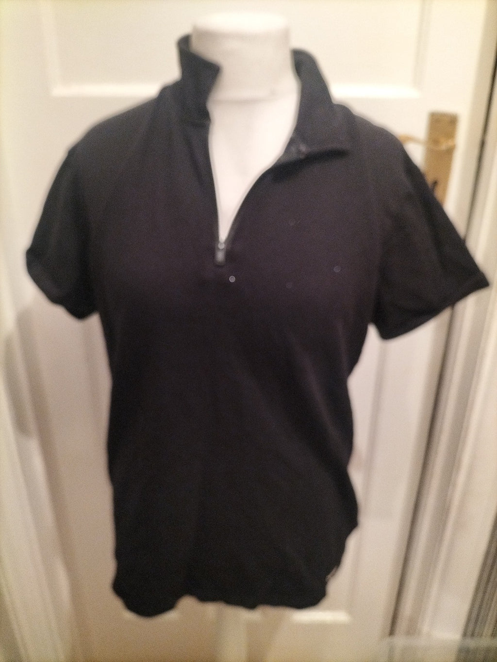 Mens Northern Garms Size Large Black Short Sleeved Polo
