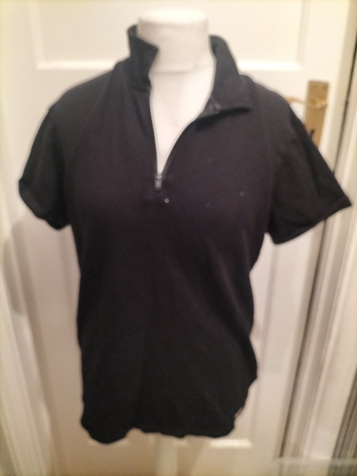 Mens Northern Garms Size Large Black Short Sleeved Polo