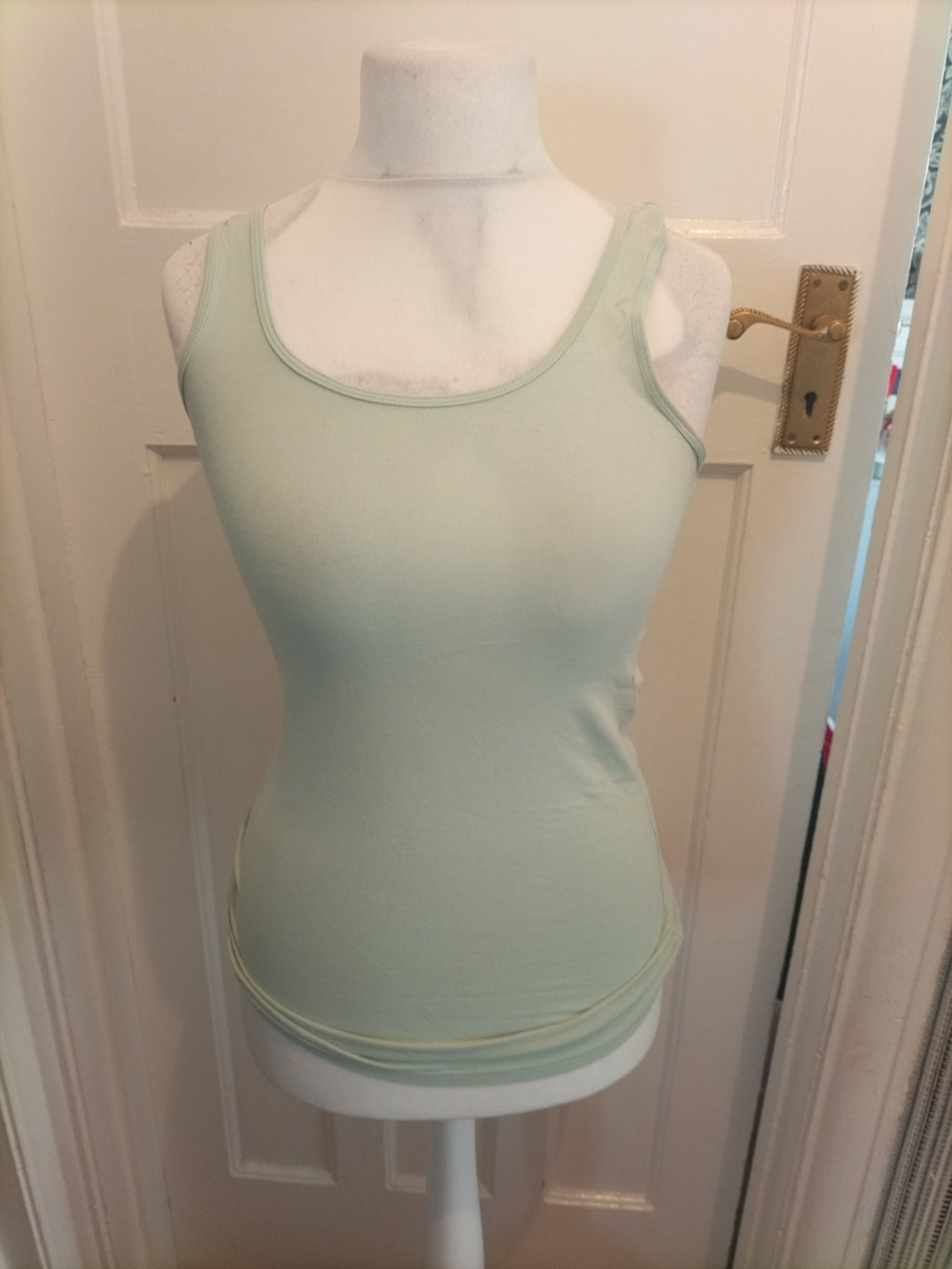 Ladies George Size 8 Pale Mint Fitted Longline Vest