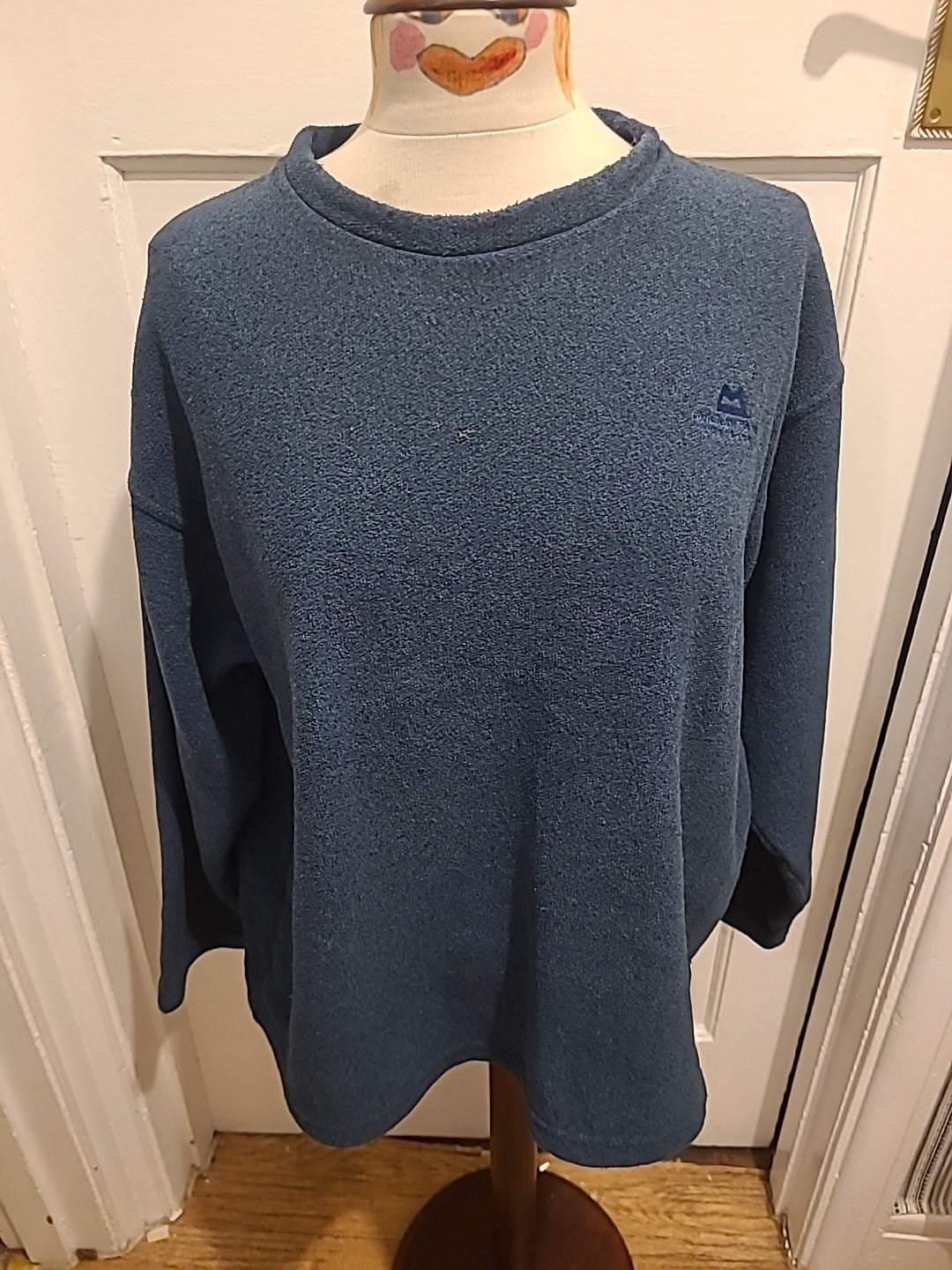 Mens Mountain Warehouse Size XL Navy/Teal Fleck Pullover Jumper