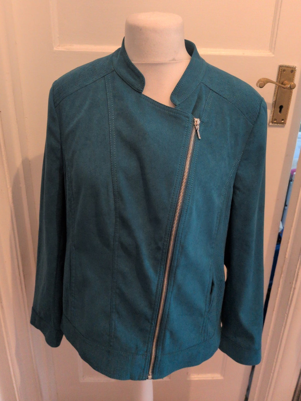 Bonmarche 18 Teal Lined Zip Jacket