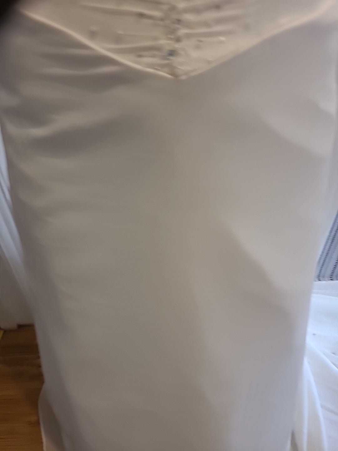 Ladies Wedding Gown Size 8 D'ZAGE Pale Ivory & Sequins