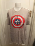 Mens George Size XL Beige Print Marvel Short Sleeved Pyjama Top