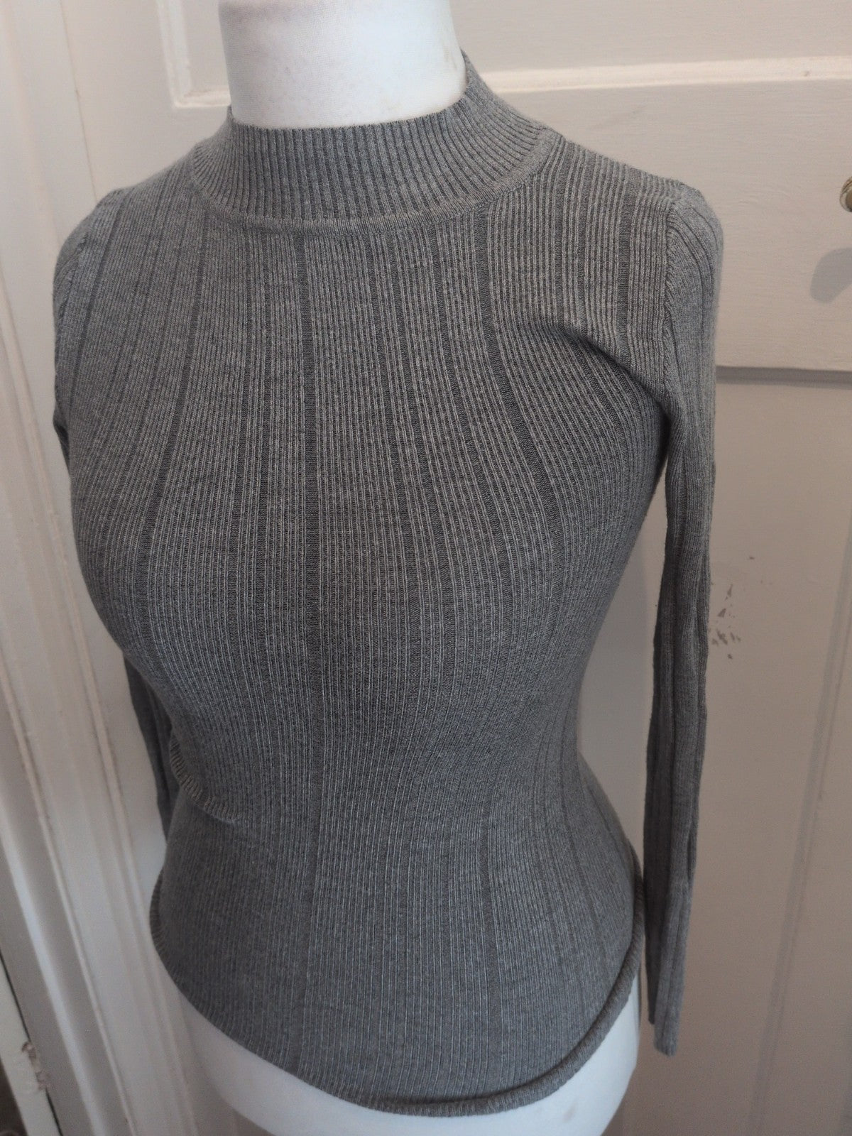 Primark 10 Grey High Neck Long Sleeve Jumper
