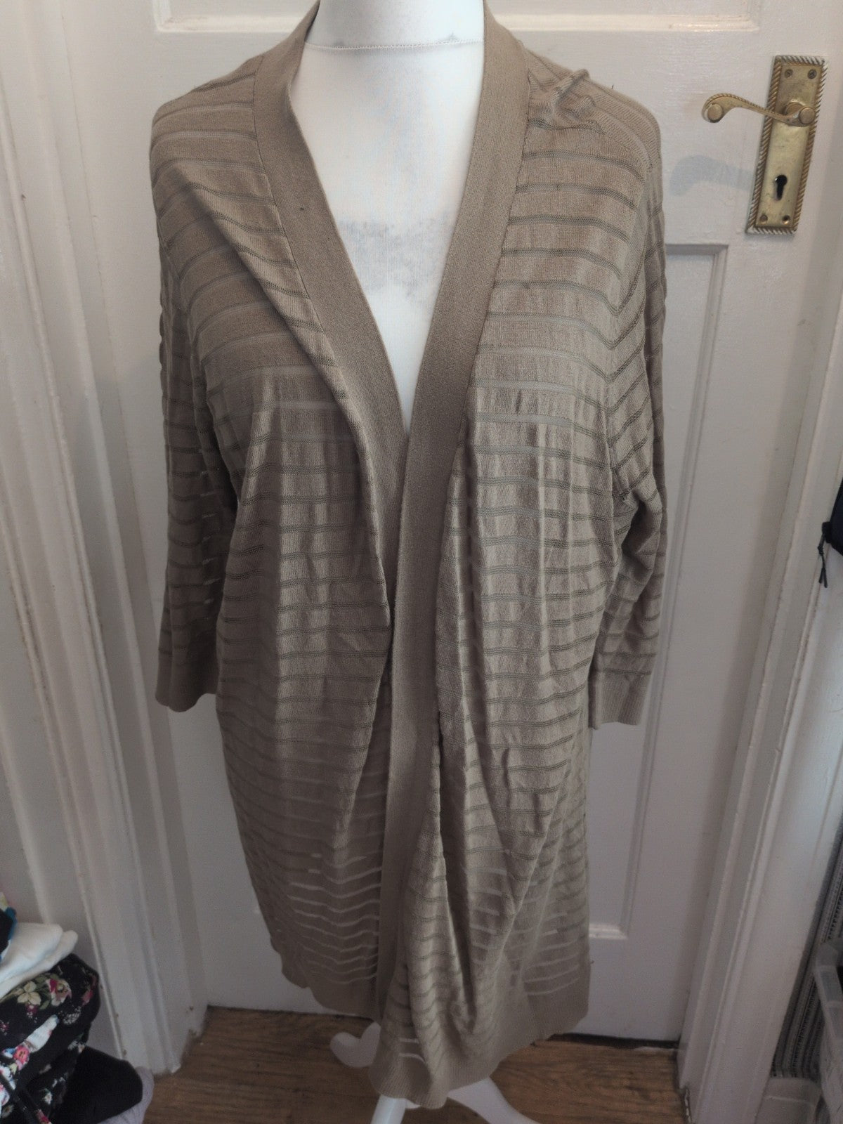 Tu 22 Khaki Long Sleeve Long Length Top Blouse