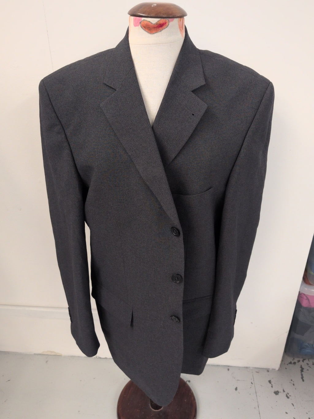 F&F 44 Grey Lined Padded Suit Jacket