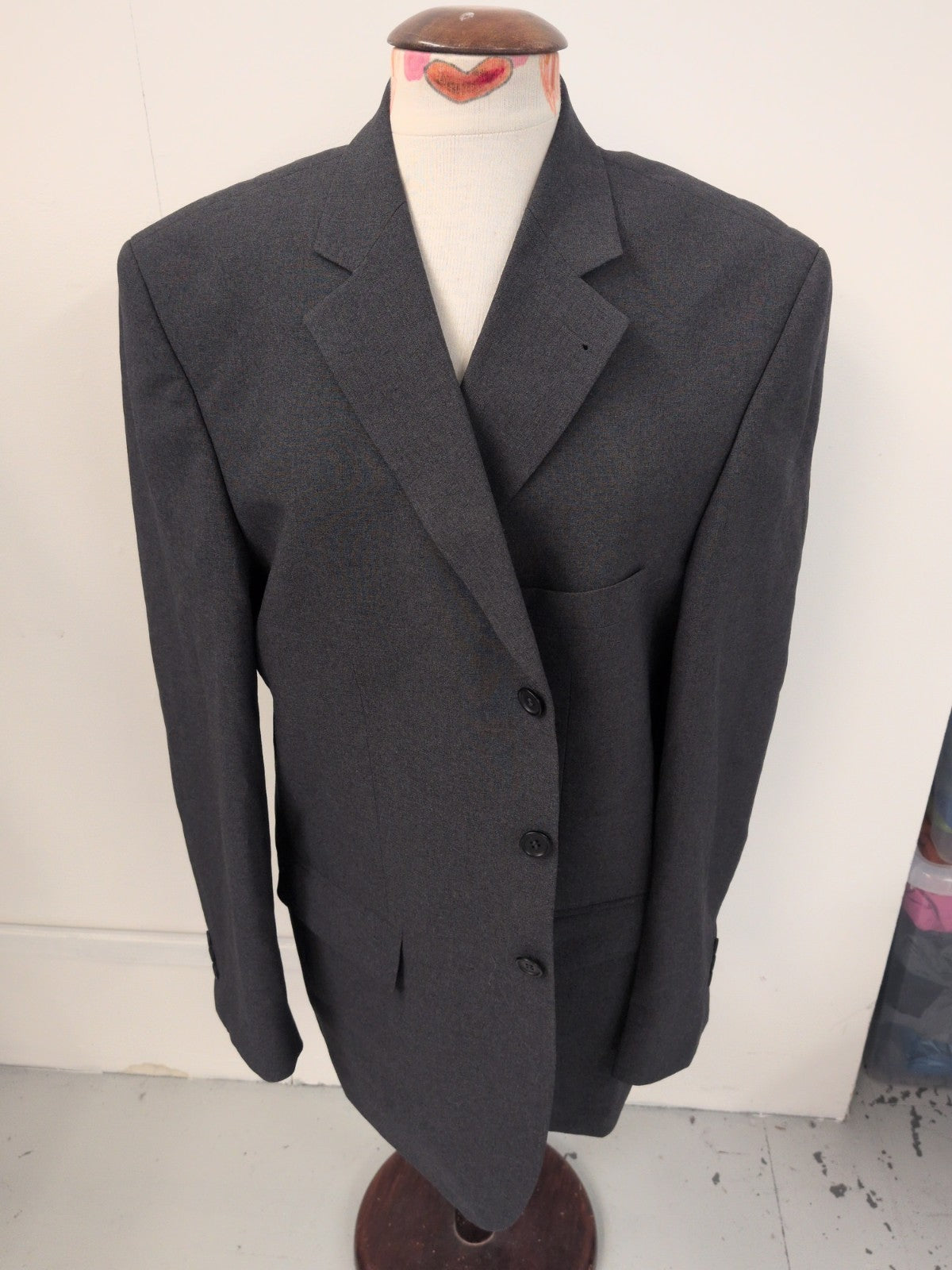 F&F 44 Grey Lined Padded Suit Jacket