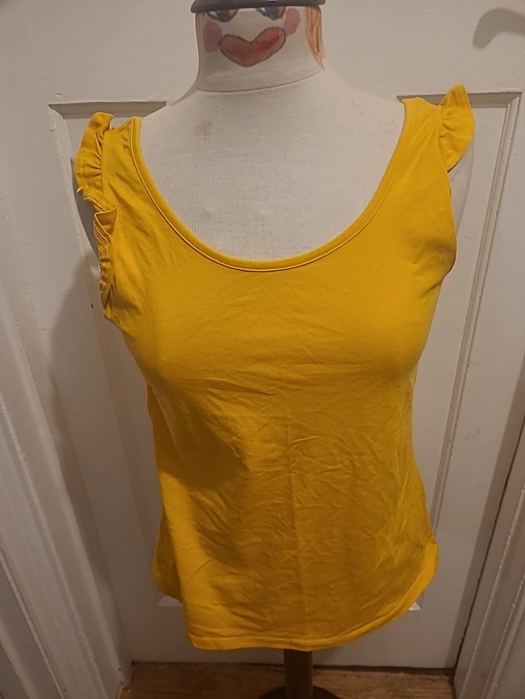 Ladies F+F Size 14 Yellow Cami Sleeveless Top