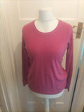 Ladies Papaya Classic Size M Pink Long Sleeve Lightweight Jumper