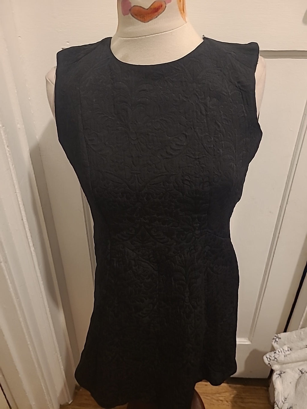 Ladies Next Size 8 Black Lined Sleeveless Dress