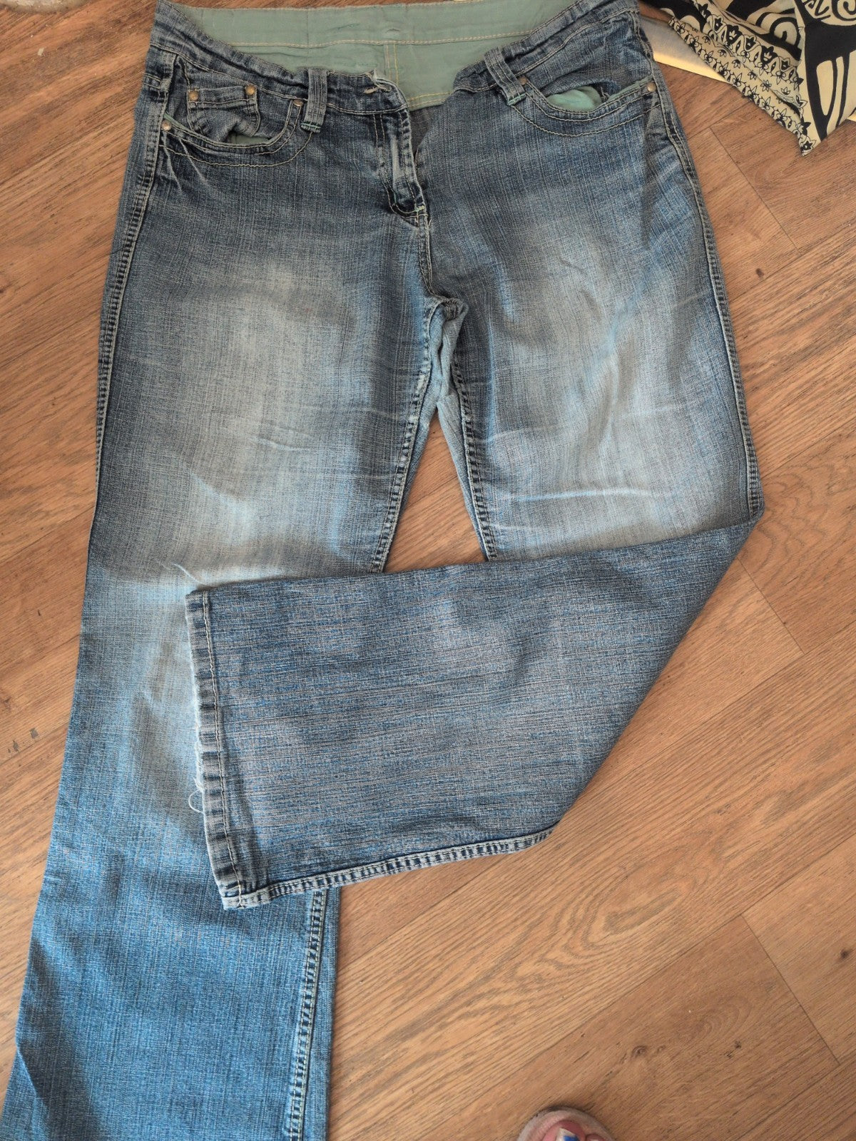 Dorothy Perkins 14R Denim Straight Jeans Blue