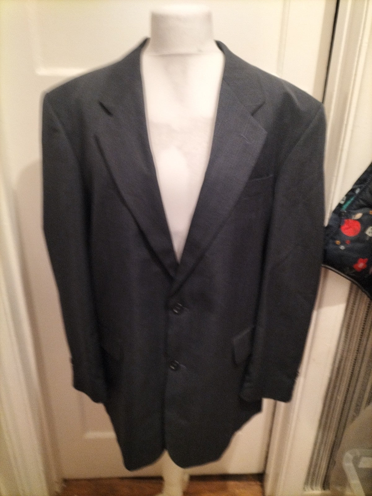 Mens C&A Size Large Navy Lined Padded Blazer