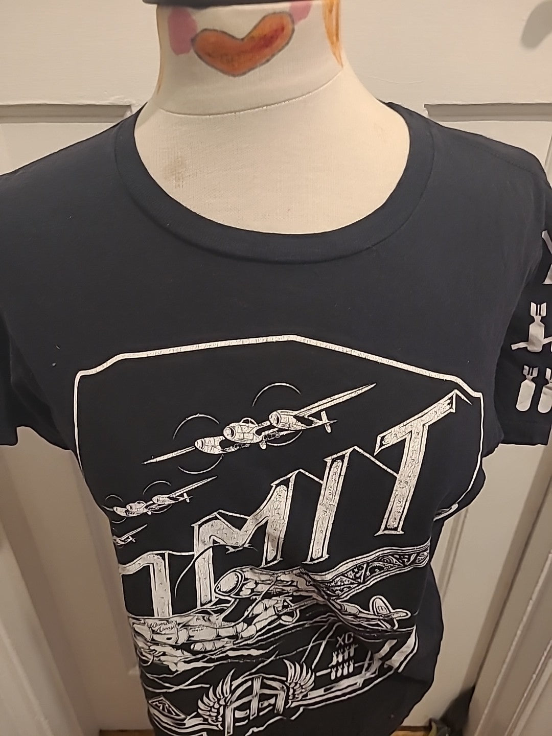 Mens Amit Size Small Black With White Printed Detail Tshirt