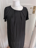 Tu 10 Black Short Sleeve Lined Midi Dress