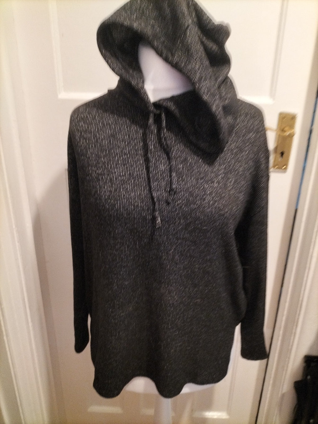 Ladies George Size 12 Black Fleck Pullover Hoodie