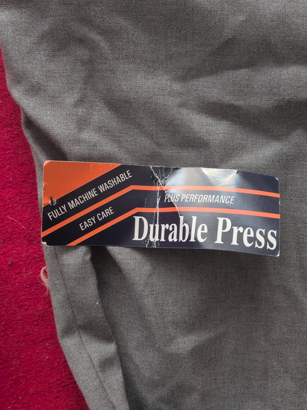 Mens Durable Press Size 48R 31" Inside Leg Grey Formal Trousers