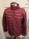 Mens Spitalfields Size Small Burgundy Long Sleeve 100%nylon Coat