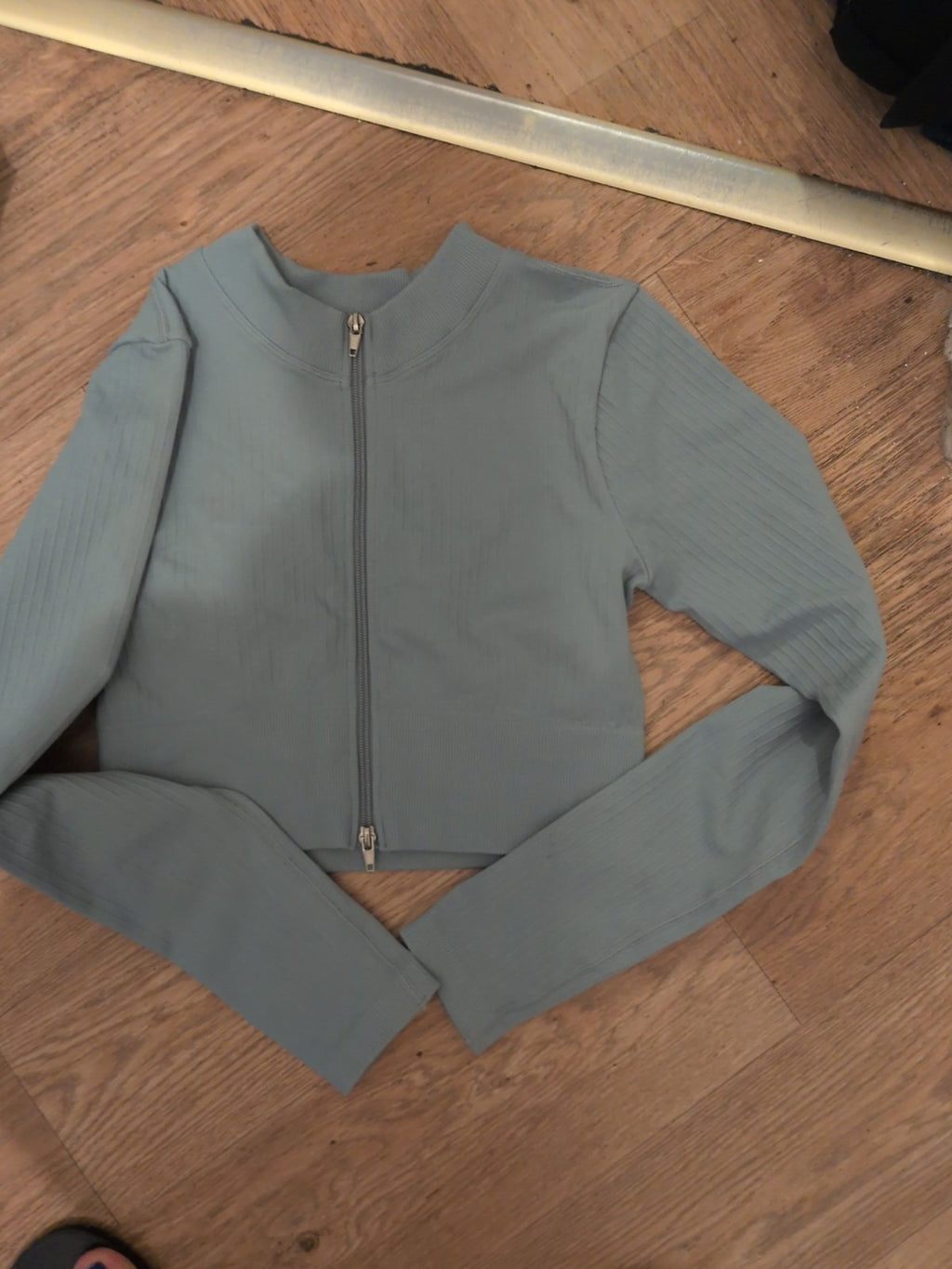 Medium Pale Green Full Zip Jacket