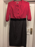 Next 10 Pink And Dark Grey Half Sleeve Dress