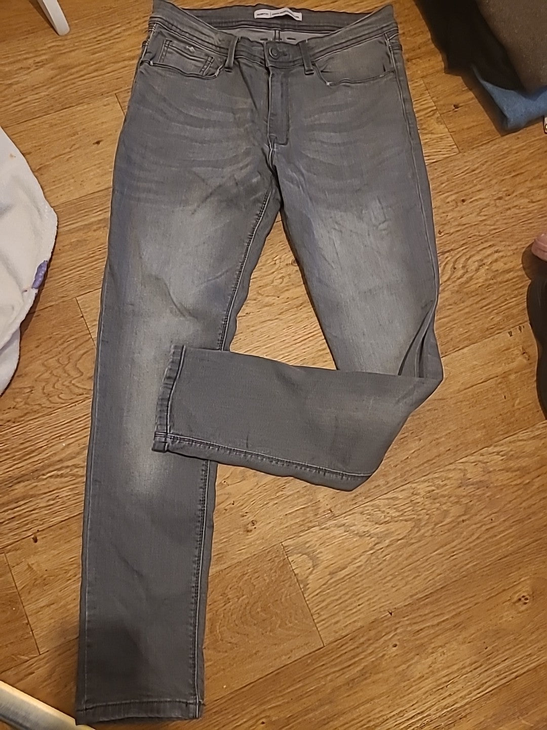 Mens Akai Size 32R Grey Skinny Fit Jeans