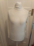 Tu Woman 14 Cream High Neck Long Sleeved Blouse