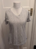 Ladies Trespass Size 14 Grey And White Patterned Short Sleeved T-shirt