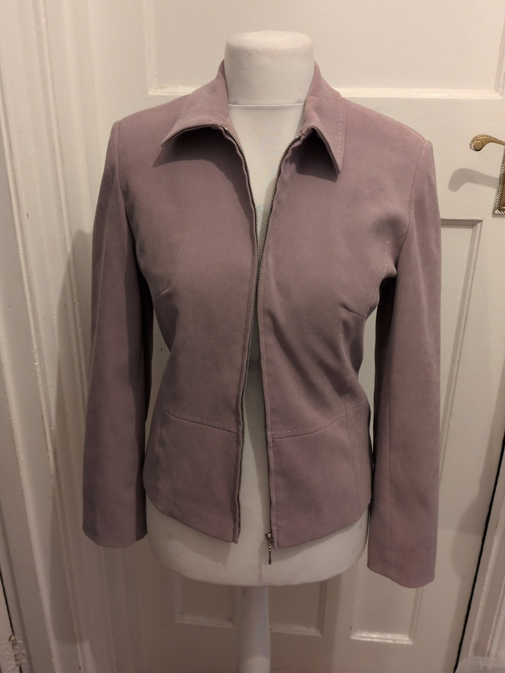Primark 12 Pale Purple Full Zip Padded Lined Blazer