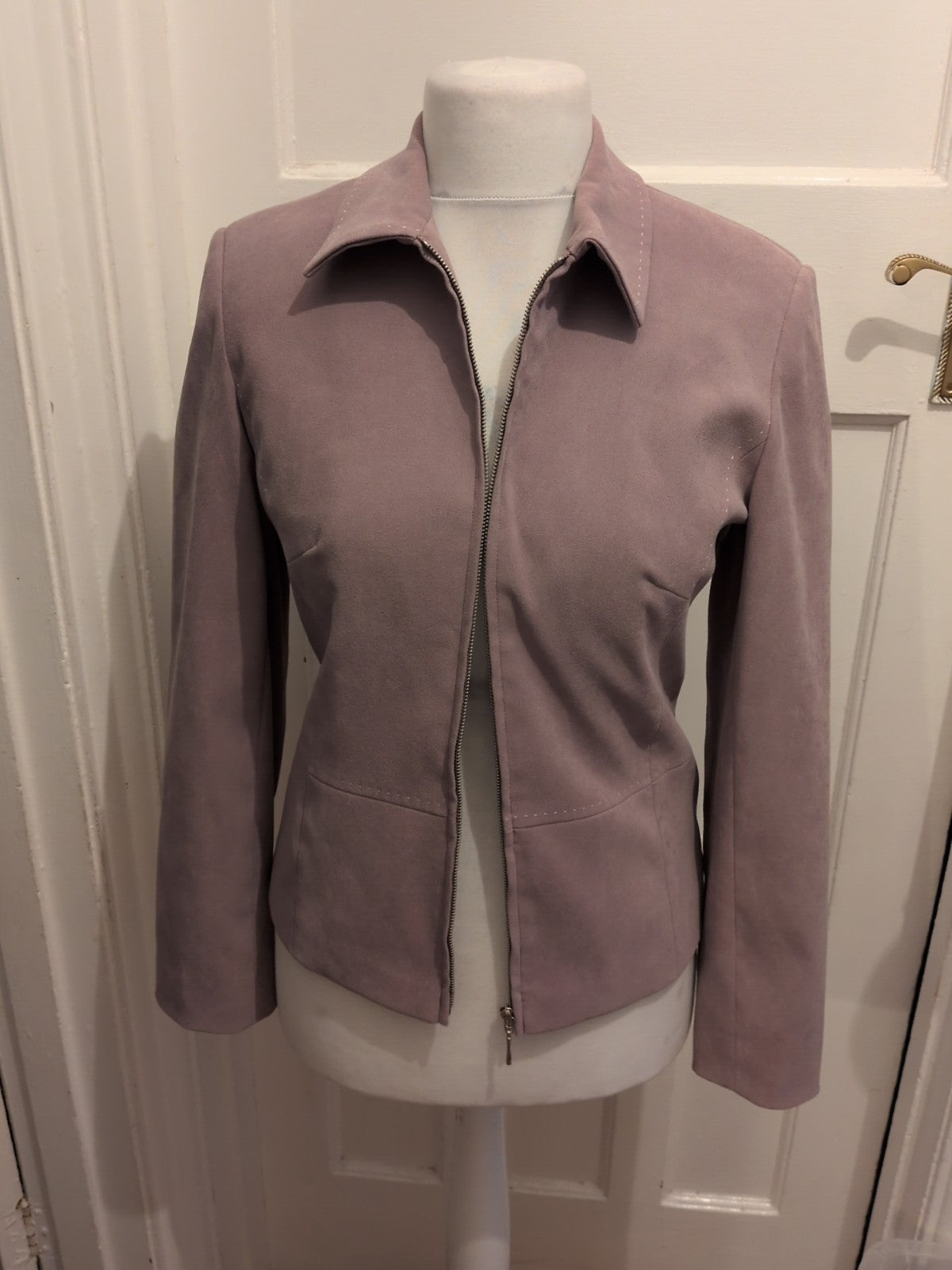 Primark 12 Pale Purple Full Zip Padded Lined Blazer