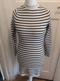 Ladies Primark XS White Stripe Jumper Dress