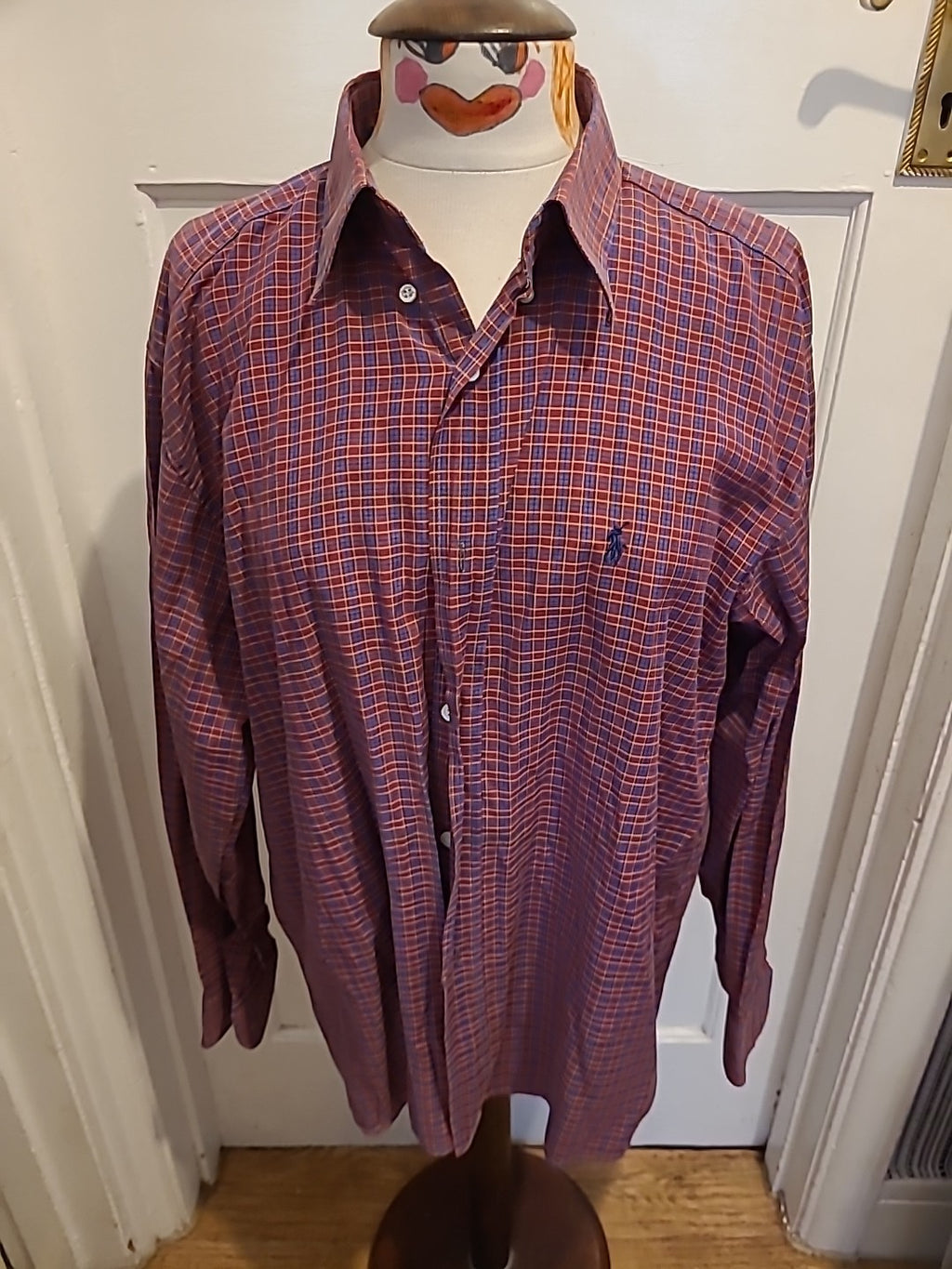 Mens Shirt Ralph Lauren Size Large Red Check