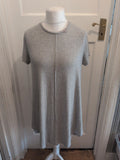Ladies Primark Size M Grey Short Sleeve Long Blouse