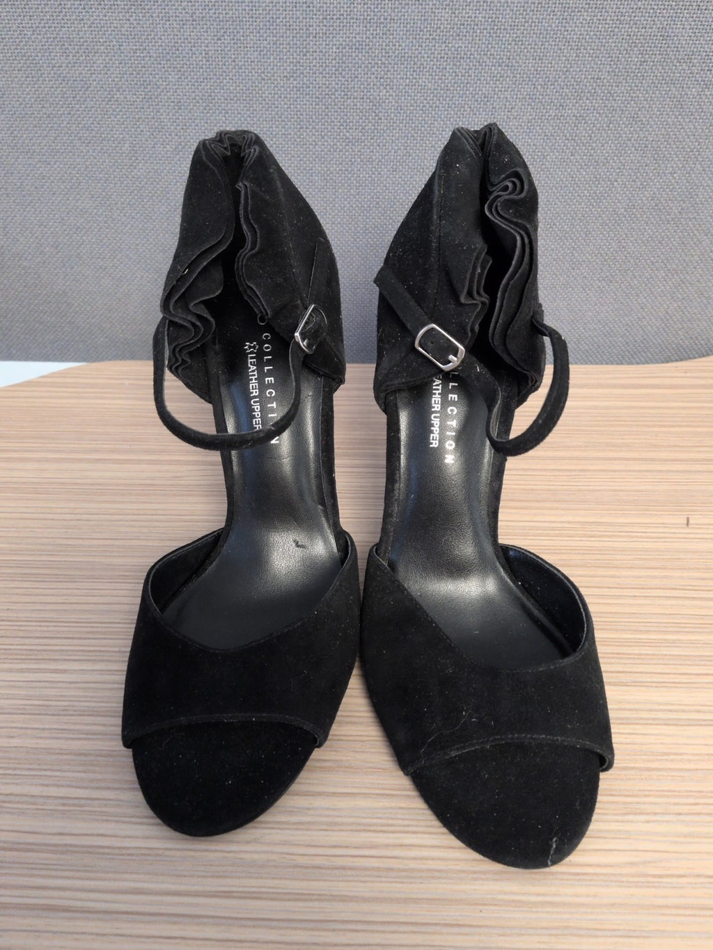 M&S Collection UK 5 Black Ankle Wrap High Heels