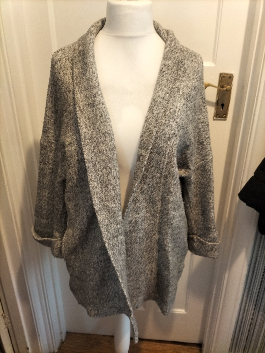 Ladies Primark Size 6-8 Grey Edge To Edge Cardigan